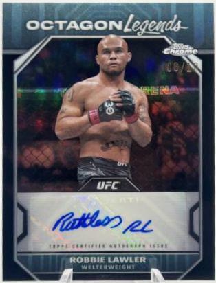 Robbie Lawler 2024 Topps Chrome UFC Octagon Legends Autographs #OLA-RLA Black Refractor