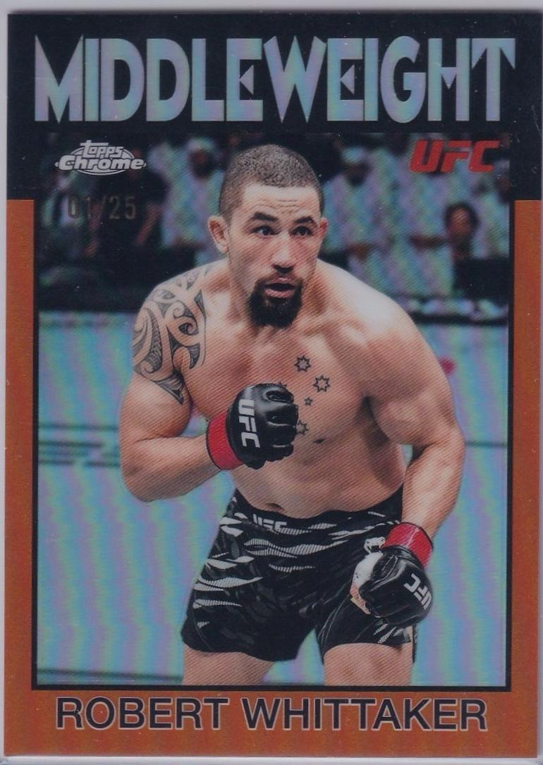 Robert Whittaker 2026 Topps Chrome UFC 1986 Topps #86-2 Orange Refractor