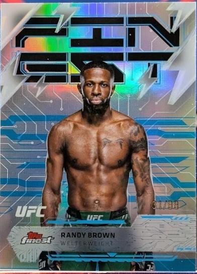 Randy Brown 2025 Topps Finest UFC Base Rare #289 Blue Refractor