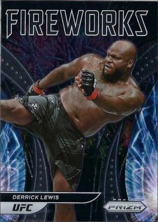 Derrick Lewis 2022 Panini Prizm UFC Fireworks #2 Gold