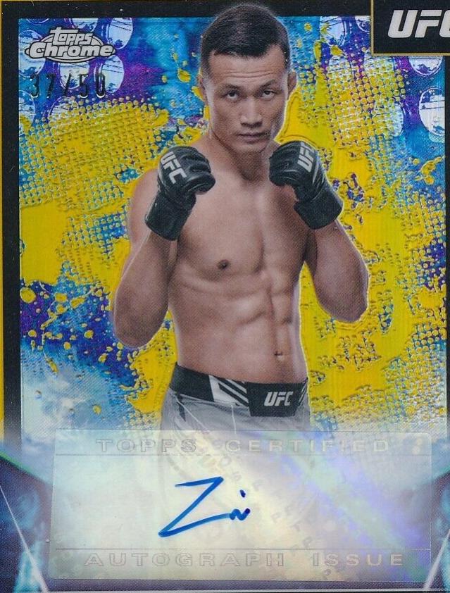 Chan Sung Jung 2024 Topps Chrome UFC UFC Signatures #FNA-CSJ Gold Refractor