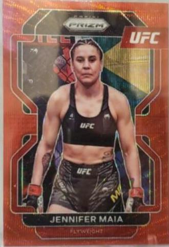 Jennifer Maia 2022 Panini Prizm UFC Base #165 Ruby Wave