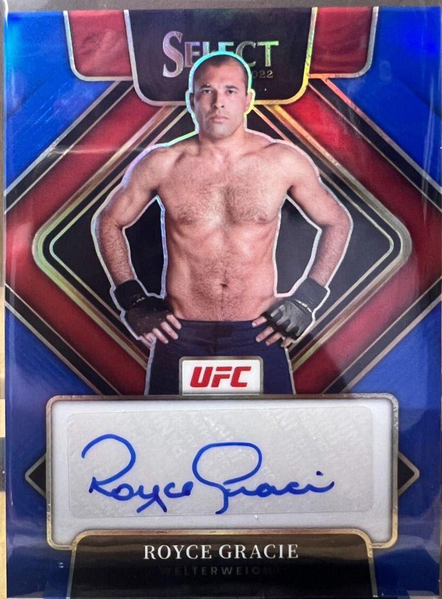 Royce Gracie 2022 Panini Select UFC Signatures #17 Blue