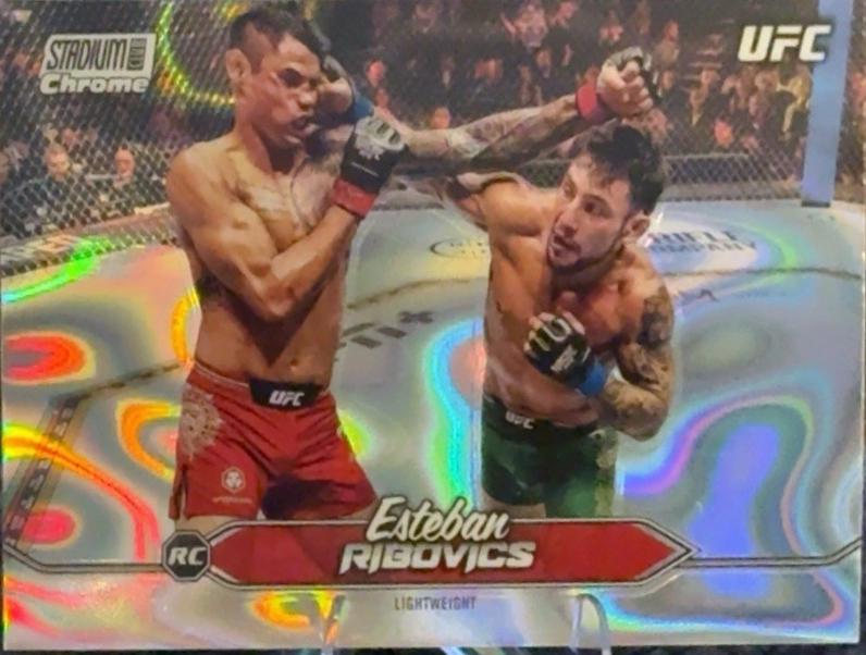 Esteban Ribovics 2025 Topps Stadium Club UFC Base Chrome #C-186 Refractor