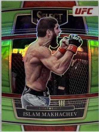 Islam Makhachev 2022 Panini Select UFC Concourse #29 Neon Green