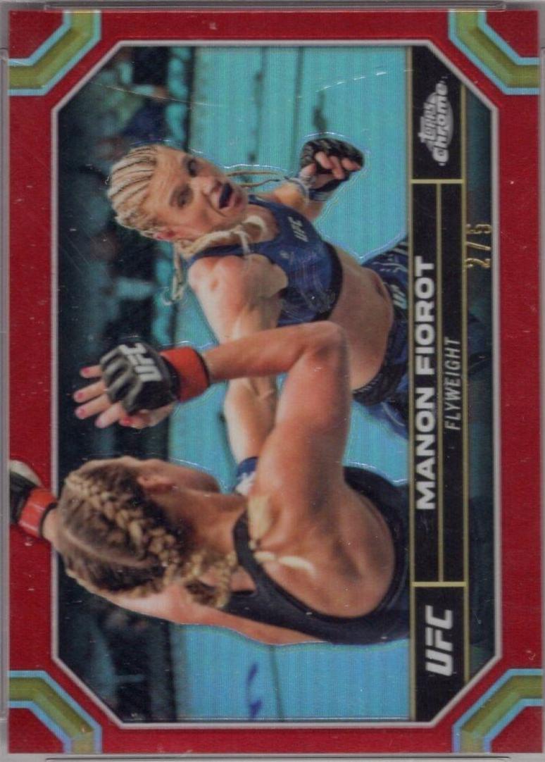 Manon Fiorot 2024 Topps Chrome UFC Base #120 Red Refractor