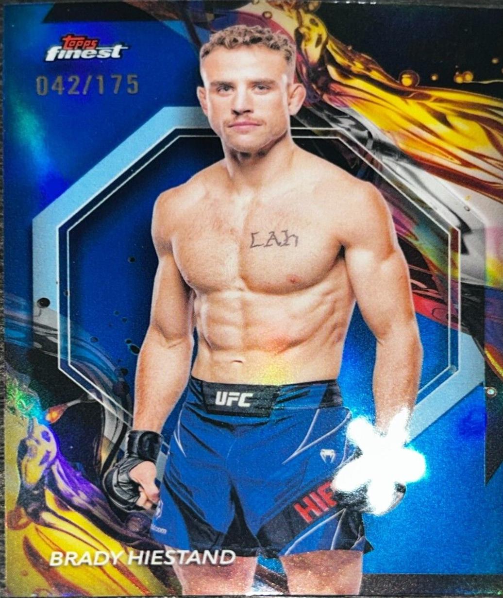 Brady Hiestand 2024 Topps Finest UFC Base Uncommon #162 Blue Refractor
