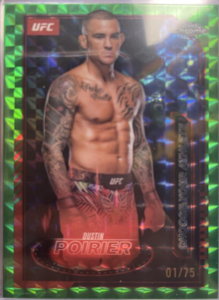 Dustin Poirier 2025 Topps Chrome UFC Base #7 Geometric Refractor