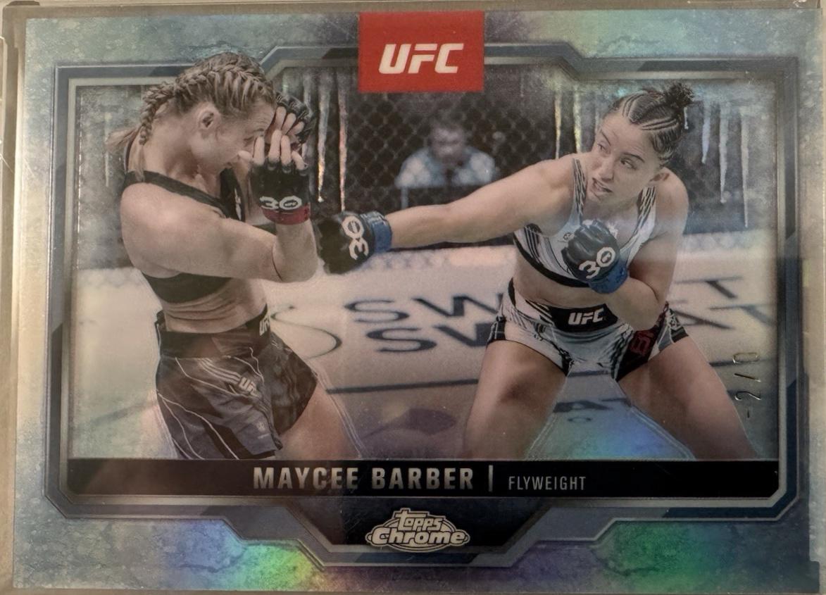 Maycee Barber 2025 Topps Chrome UFC Base #187 FrozenFractor