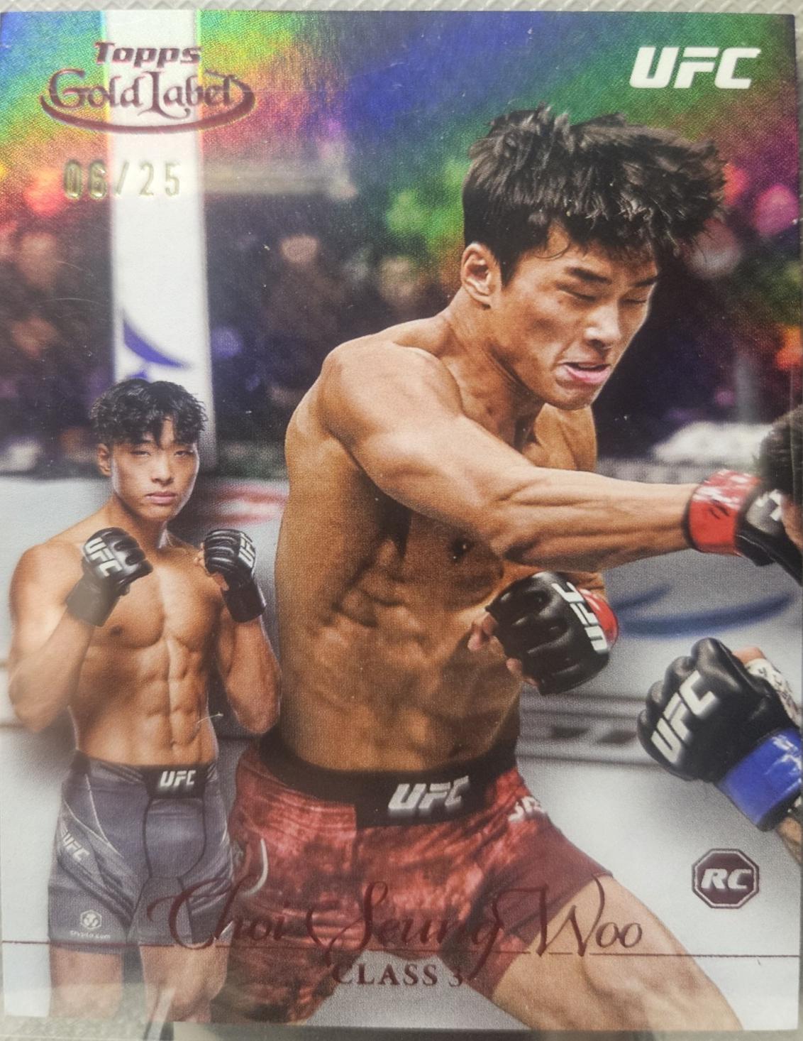 SeungWoo Choi 2024 Topps Gold Label UFC Base Class III #3 Blue