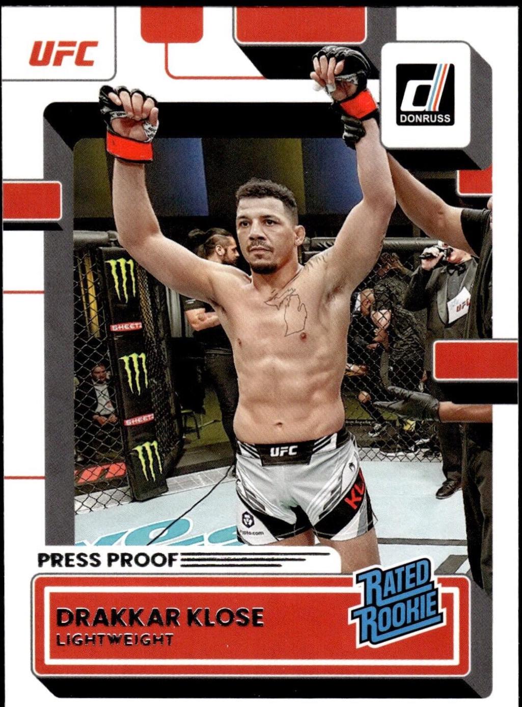 Drakkar Klose 2023 Panini Donruss UFC Base #207 Press Proof Silver