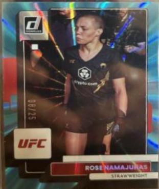 Rose Namajunas 2023 Panini Donruss UFC Base #197 Teal Laser
