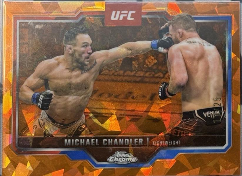 Michael Chandler 2025 Topps Chrome Sapphire UFC Base Sapphire #143 Orange Sapphire