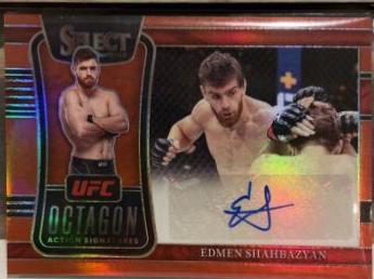 Edmen Shahbazyan 2022 Panini Select UFC Octagon Action Signatures #22 Red