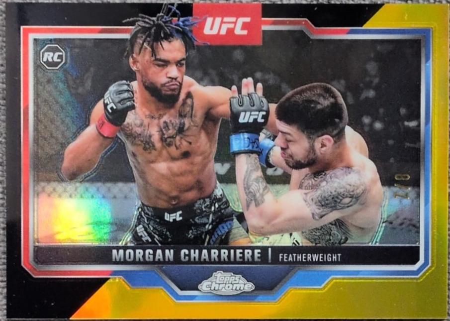 Morgan Charriere 2025 Topps Chrome UFC Base #37 Black & Gold Refractor