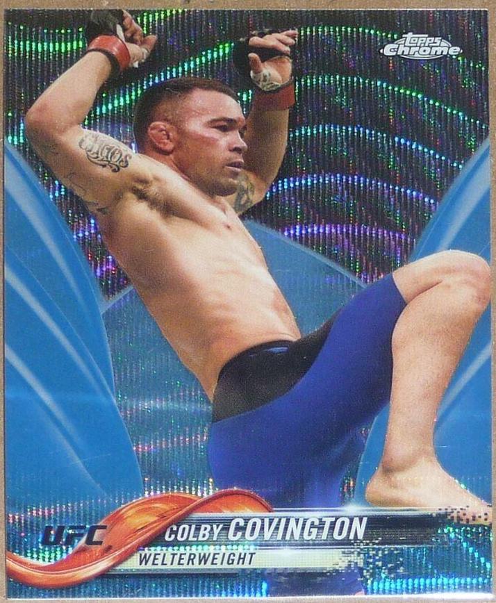 Colby Covington 2018 Topps Chrome UFC Base #40 Blue Wave