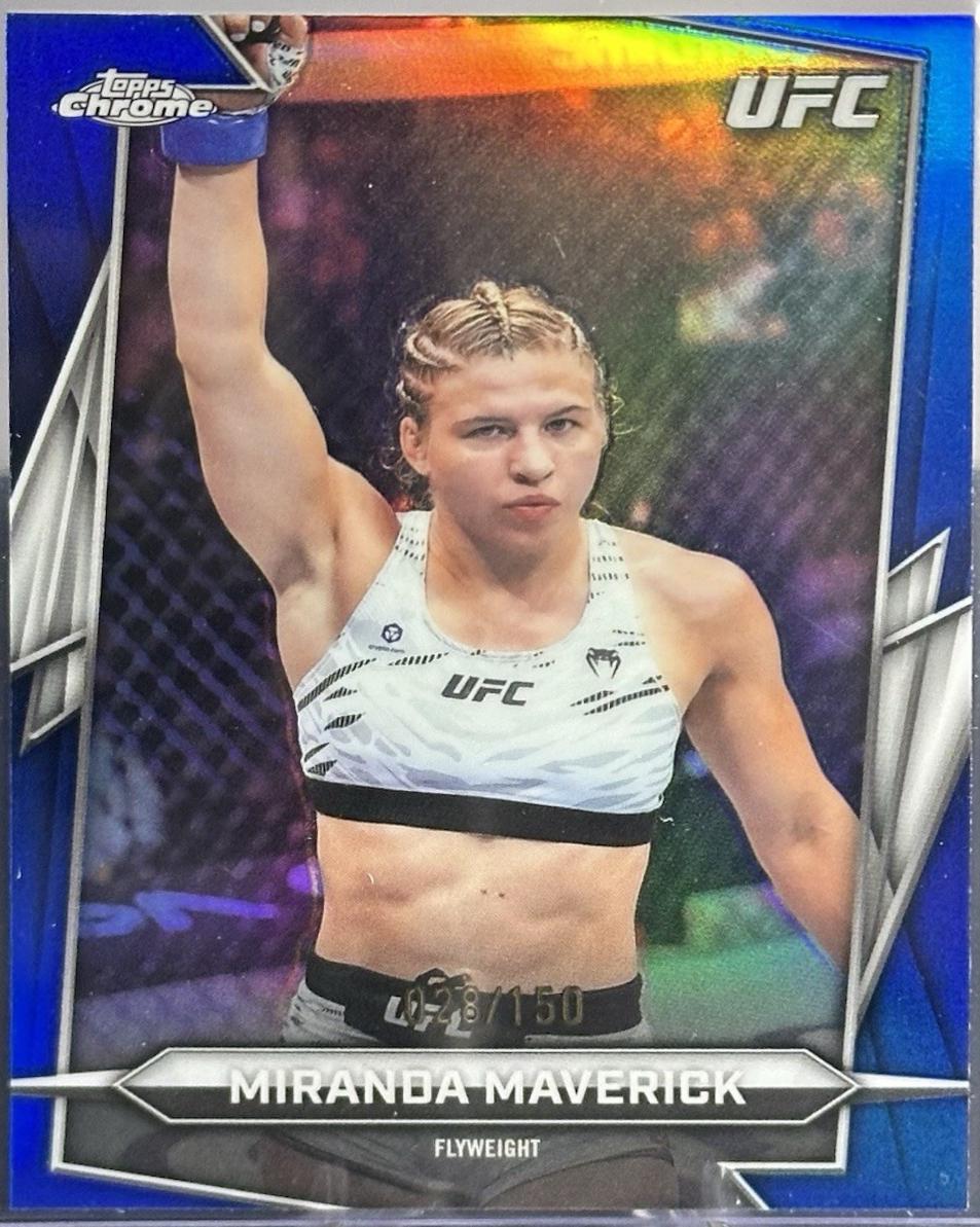 Miranda Maverick 2026 Topps Chrome UFC Base #144 Blue Refractor