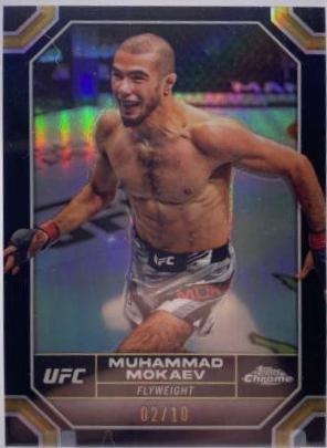 Muhammad Mokaev 2024 Topps Chrome UFC Base #144 Black Refractor