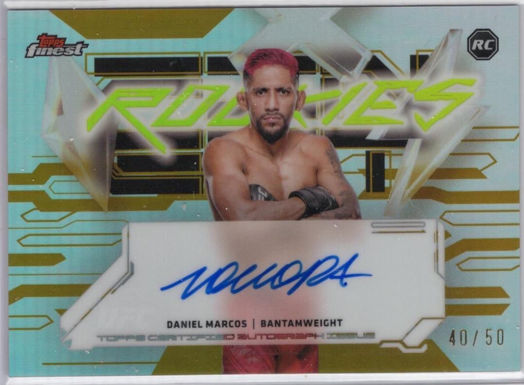 Daniel Marcos 2025 Topps Finest UFC Finest Rookie Autographs #FRA-DM Gold Refractor