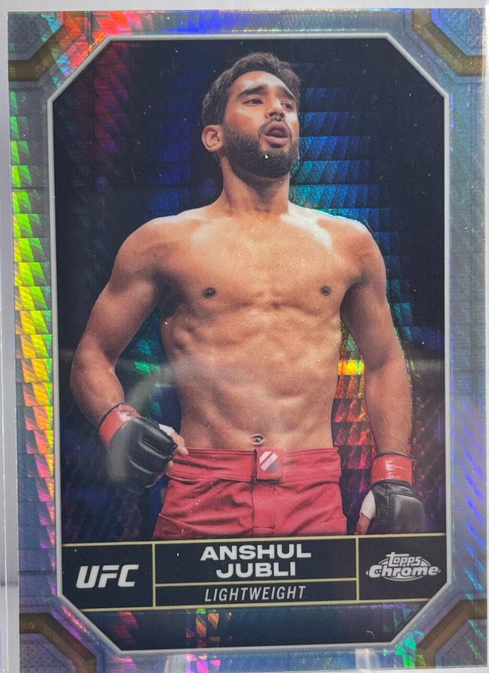 Anshul Jubli 2024 Topps Chrome UFC Base #18 Prism Refractor