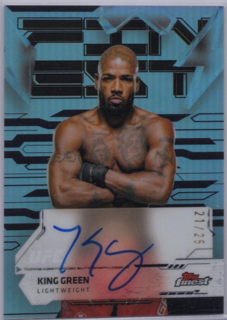 King Green 2025 Topps Finest UFC Finest Autographs #FA-KG Black Refractor