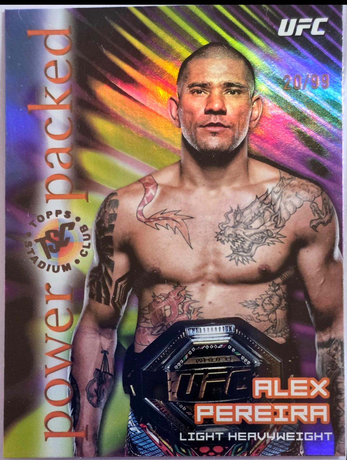 Alex Pereira 2025 Topps Stadium Club UFC Power Packed #PD-20 Black