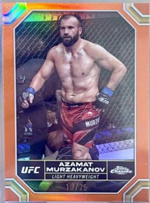 Azamat Murzakanov 2024 Topps Chrome UFC Base #23 Orange Refractor