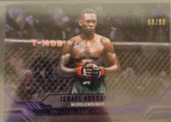 Israel Adesanya 2024 Topps Knockout UFC Inside the Octagon #ITO-18 Purple