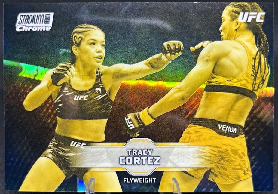 Tracy Cortez 2026 Topps Stadium Club UFC Chrome Base #CB-38 Gold Minted Refractor