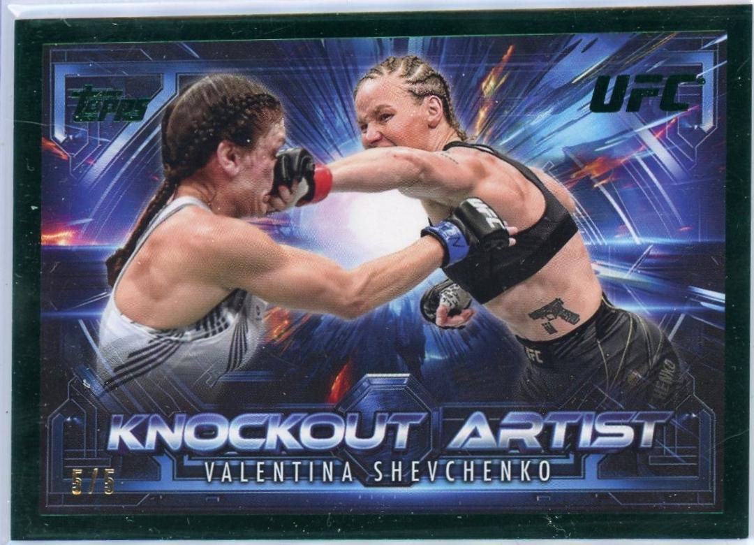 Valentina Shevchenko 2025 Topps Knockout UFC Knockout Artists #KA-13 Emerald