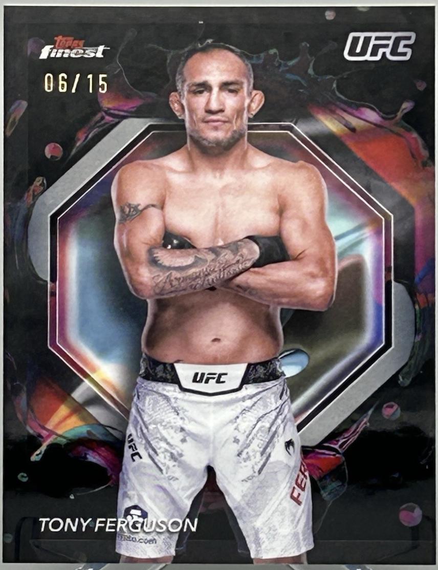 Tony Ferguson 2024 Topps Finest UFC Base Rare #216 Black Refractor