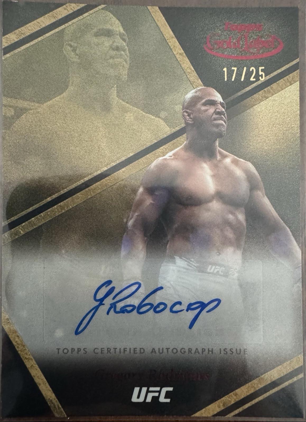 Gregory Rodrigues 2024 Topps Gold Label UFC Auric Autographs #AUA-GRS Gold