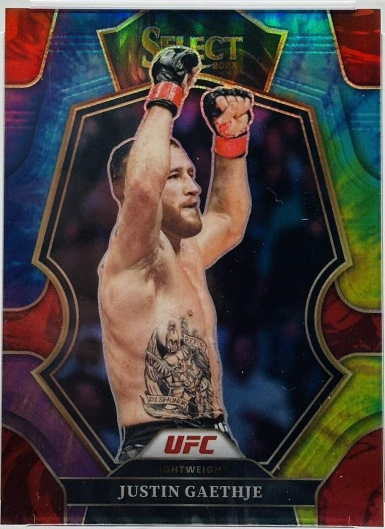 Justin Gaethje 2023 Panini Select UFC Premier Level #135 Tie Dye