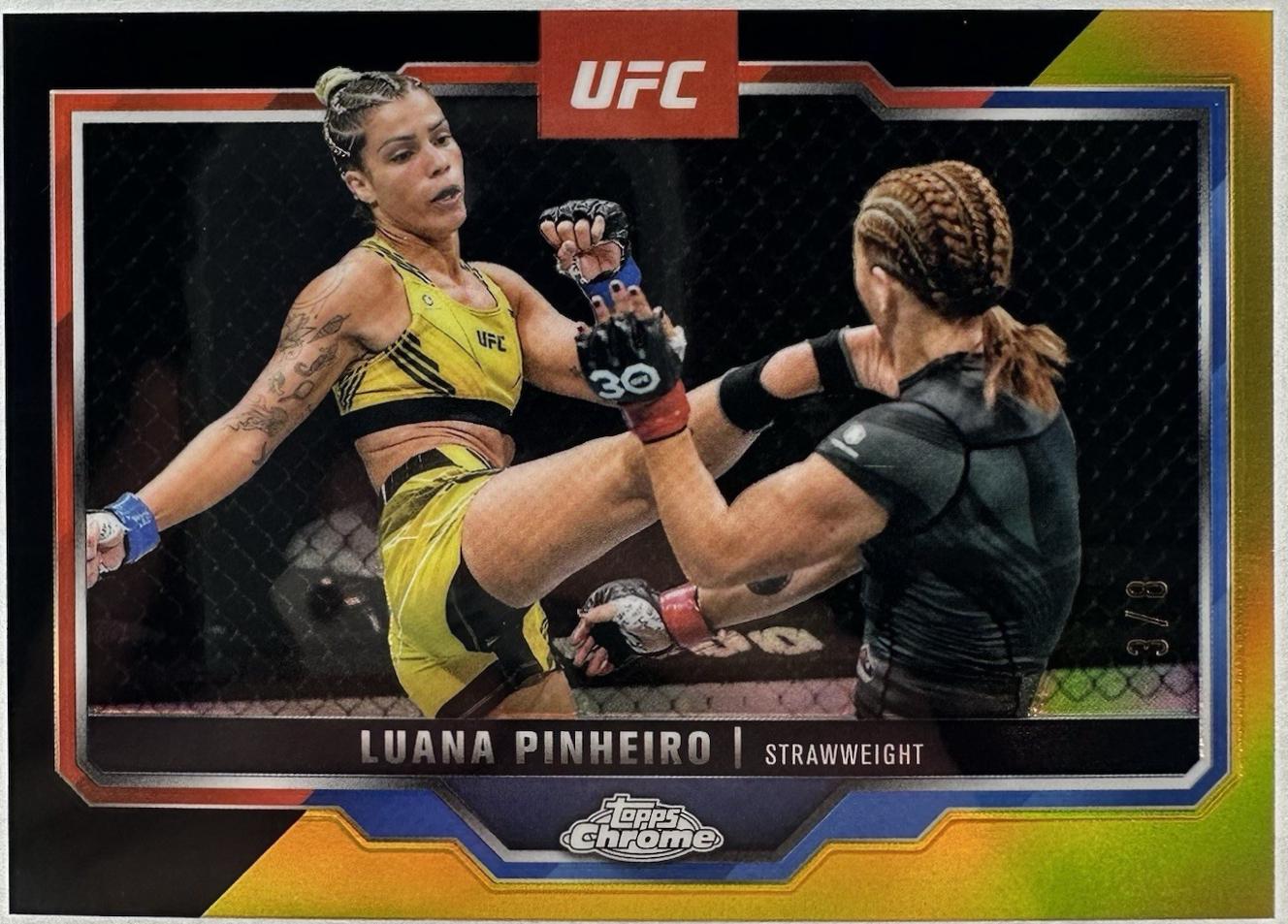 Luana Pinheiro 2025 Topps Chrome UFC Base #178 Black & Gold Refractor