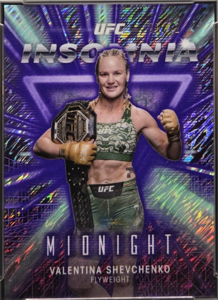 Valentina Shevchenko 2025 Topps Midnight UFC Insomnia #IN-2 Midnight