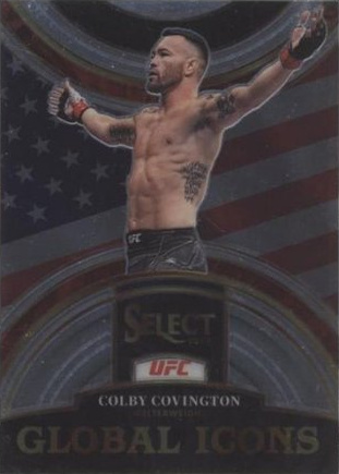 Colby Covington 2023 Panini Select UFC Global Icons #6 Gold Flash