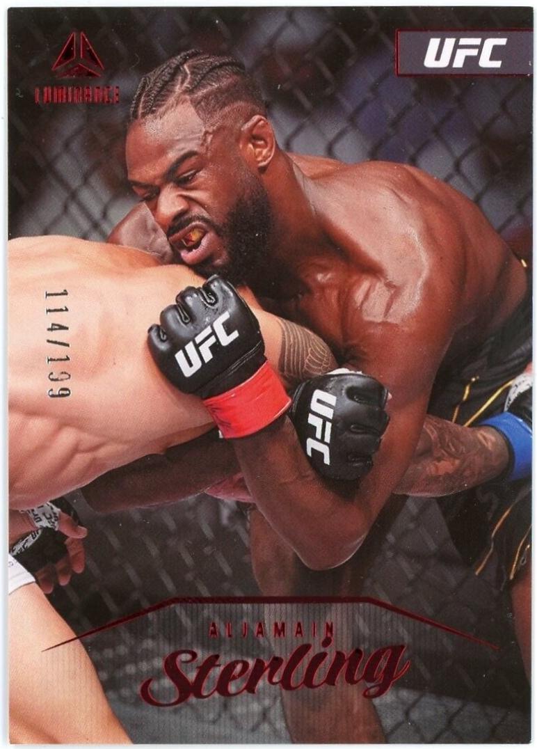 Aljamain Sterling 2023 Panini Chronicles UFC Base Luminance #159 Red