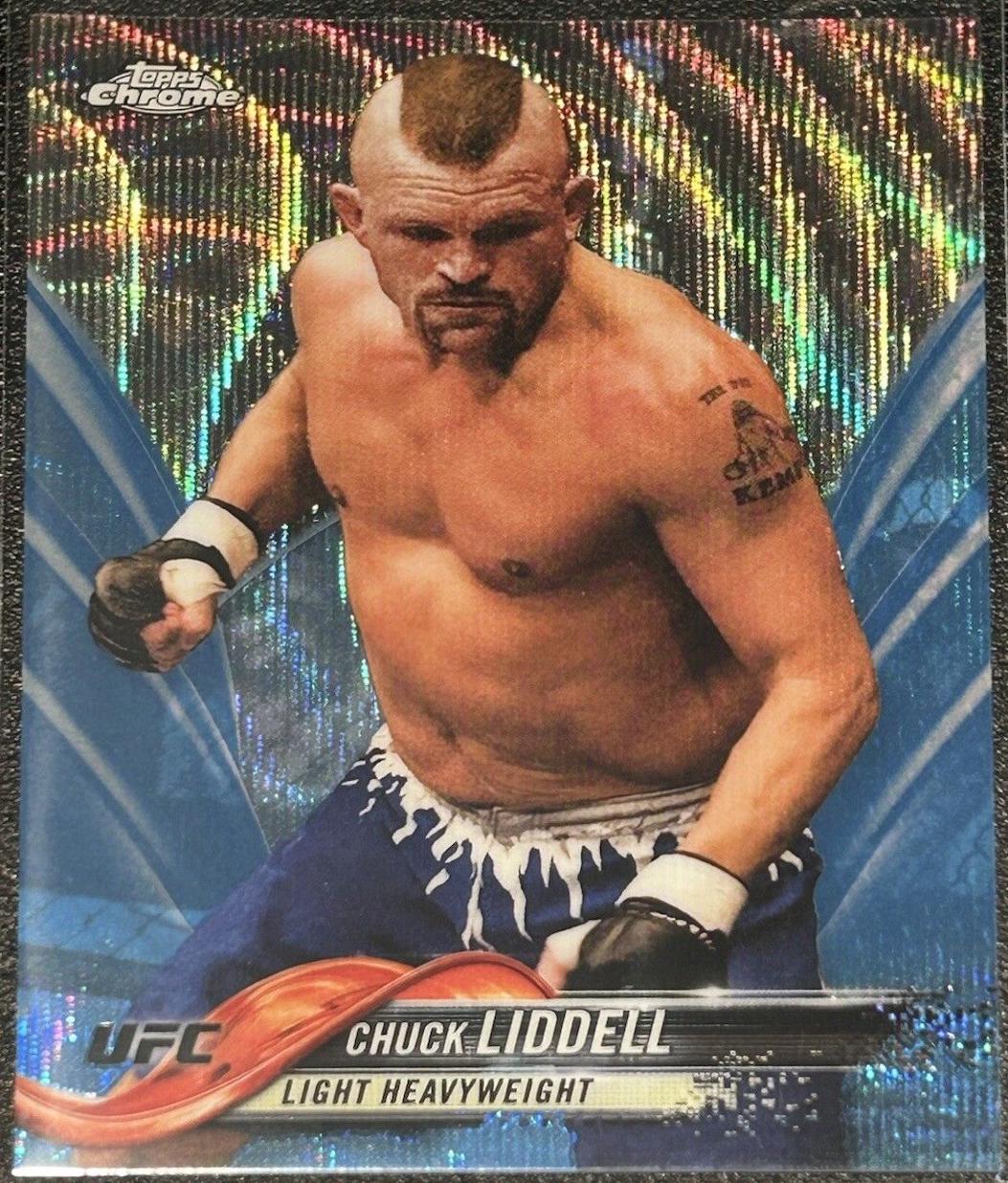 Chuck Liddell 2018 Topps Chrome UFC Base #64 Blue Wave
