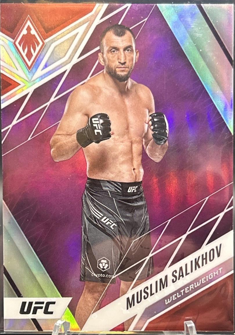 Muslim Salikhov 2023 Panini Chronicles UFC Base Phoenix #302 Purple