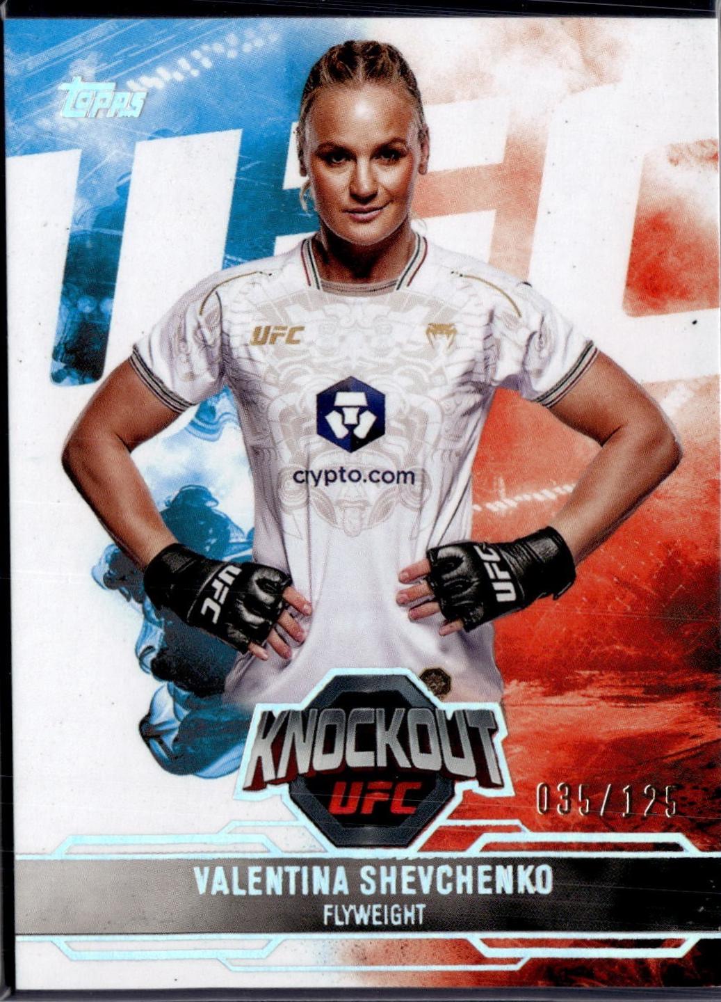Valentina Shevchenko 2025 Topps Knockout UFC Base #51 Holo Silver