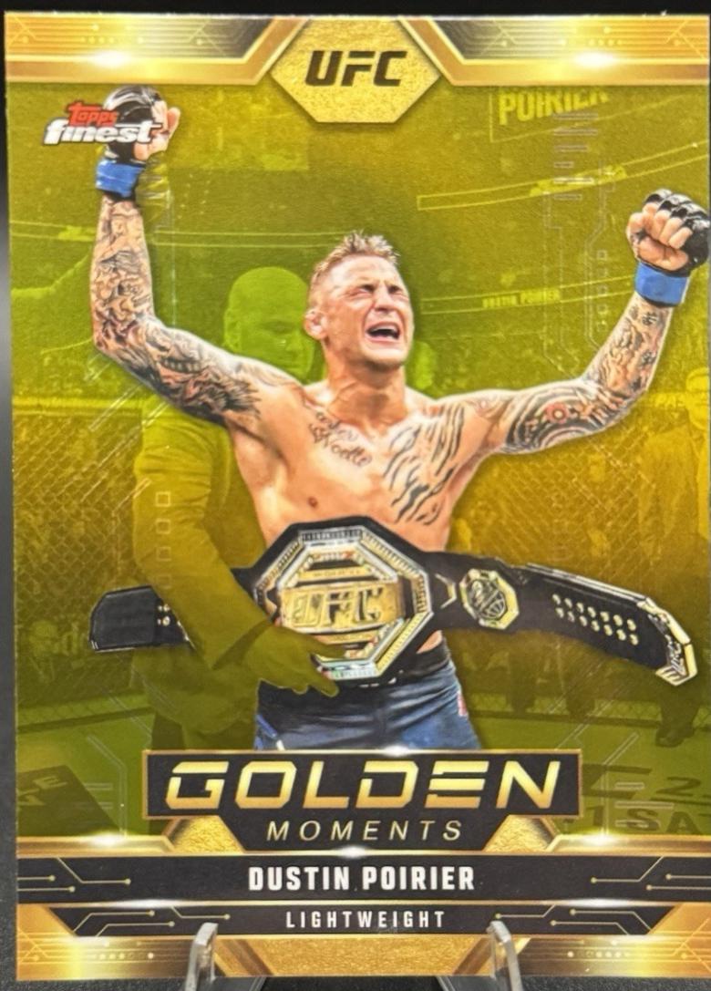Dustin Poirier 2025 Topps Finest UFC Golden Moments #GM-20 Refractor