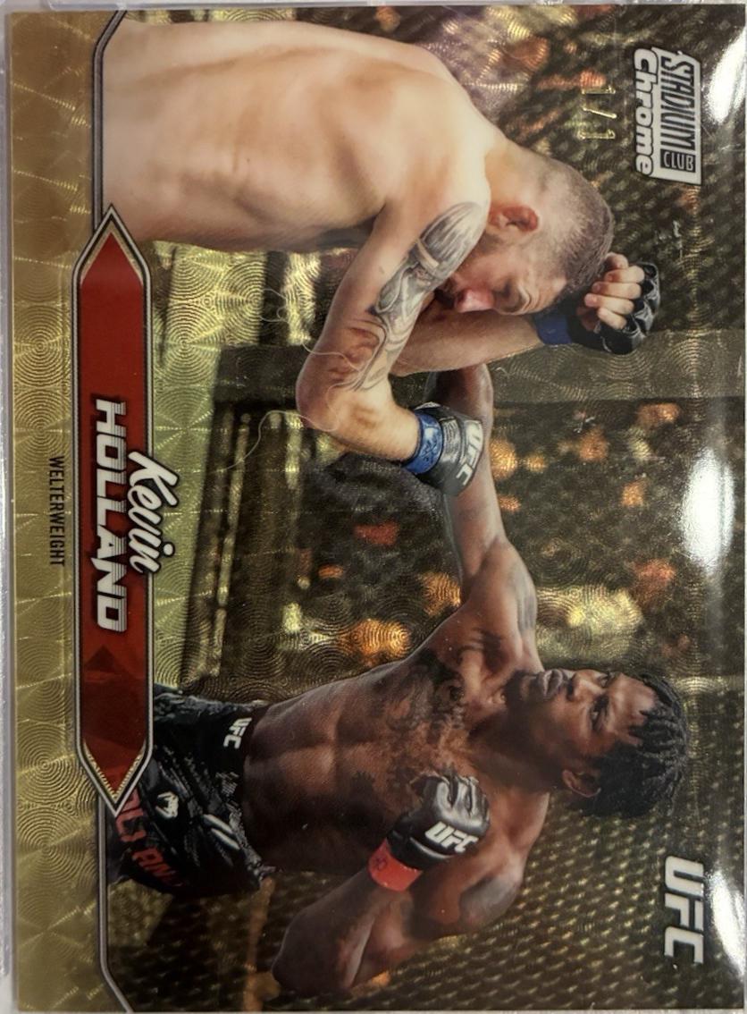 Kevin Holland 2025 Topps Stadium Club UFC Base Chrome #C-198 Purple Refractor