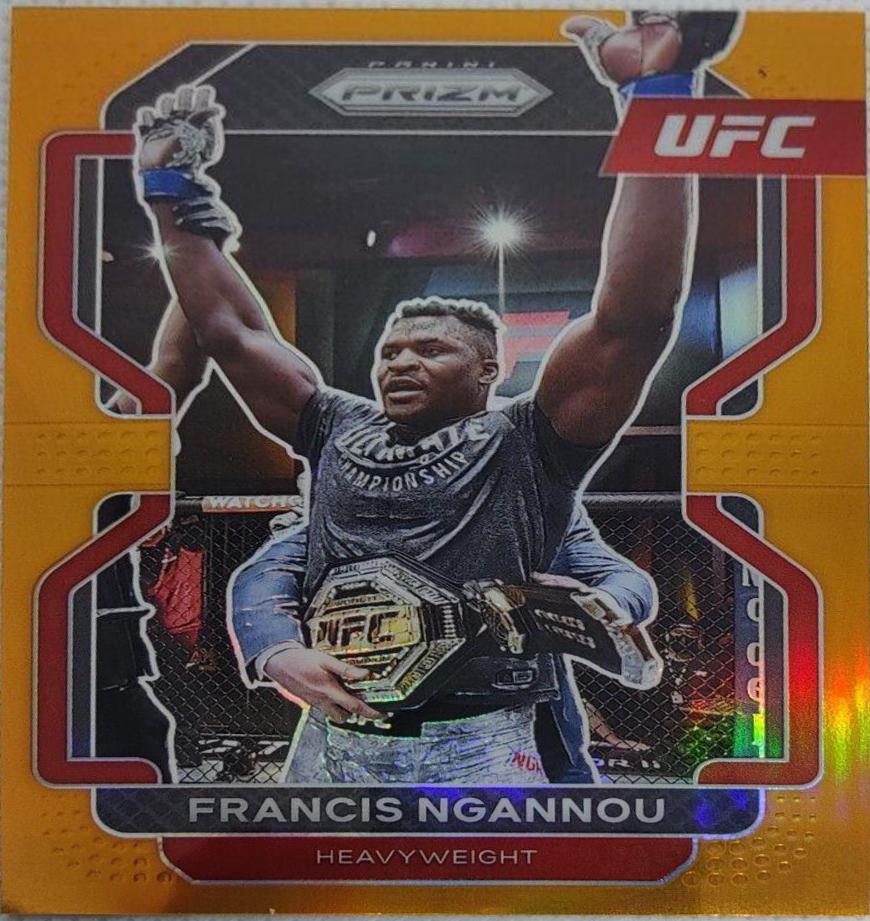 Francis Ngannou 2022 Panini Prizm UFC Base #153 Orange