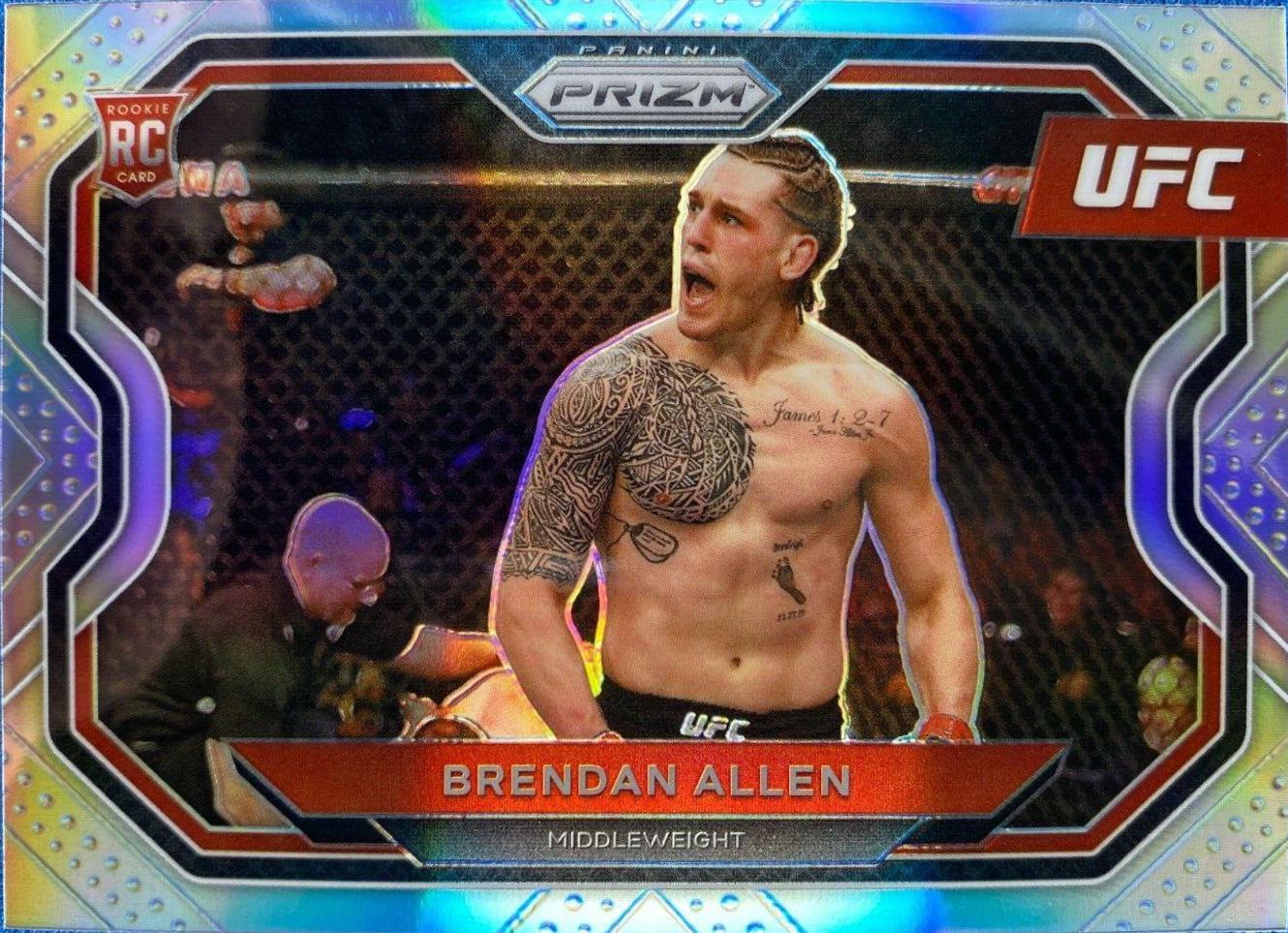 Brendan Allen 2021 Panini Prizm UFC Base #134 Silver