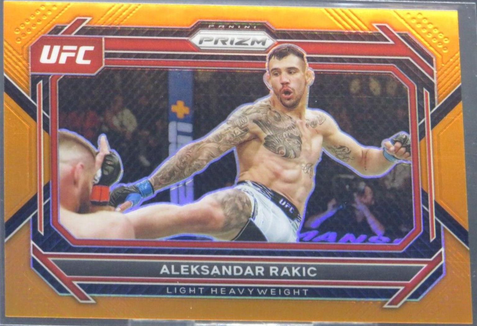 Aleksandar Rakic 2023 Panini Prizm UFC Base #16 Orange