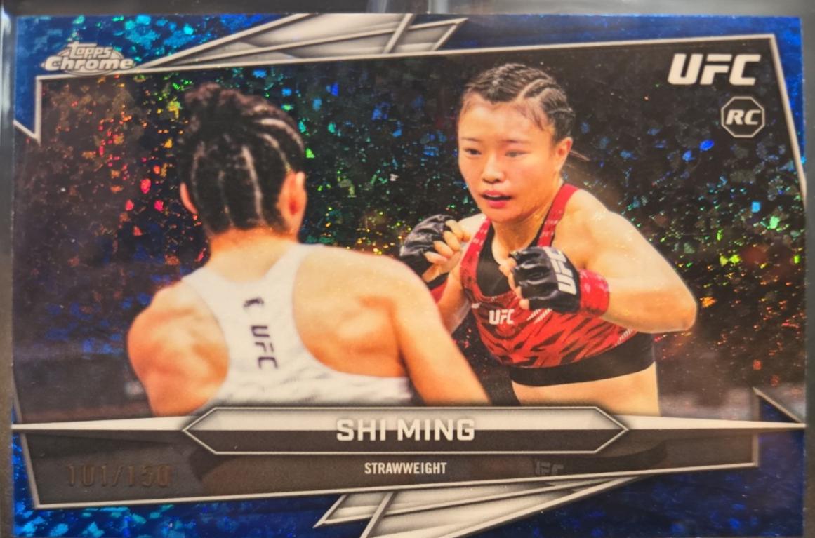 Shi Ming 2026 Topps Chrome UFC Base #129 Blue Refractor