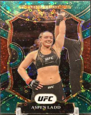 Aspen Ladd 2021 Panini Select UFC Concourse #86 Green Disco