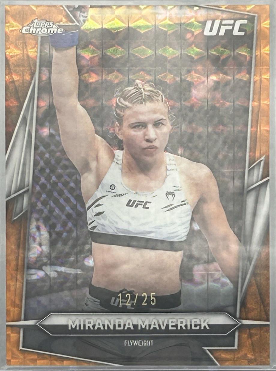 Miranda Maverick 2026 Topps Chrome UFC Base #144 Orange Geometric Refractor