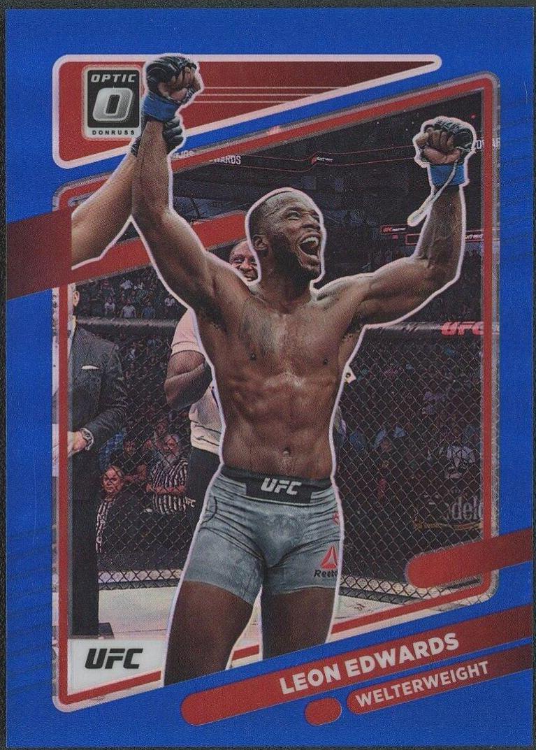 Leon Edwards 2022 Panini Donruss Optic UFC Base #62 Blue