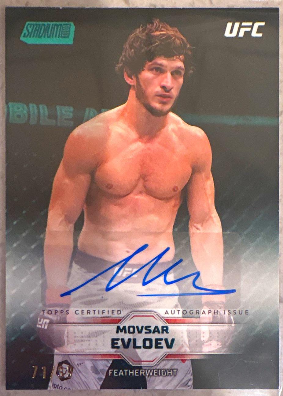 Movsar Evloev 2026 Topps Stadium Club UFC Base Autographs #BAV-MEV Turquoise